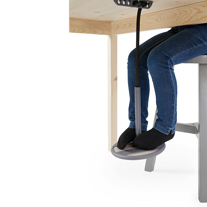 Standing desk deals with foot swing