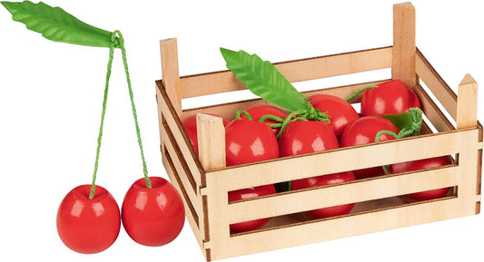 Crate of wooden Fruit - Cherries