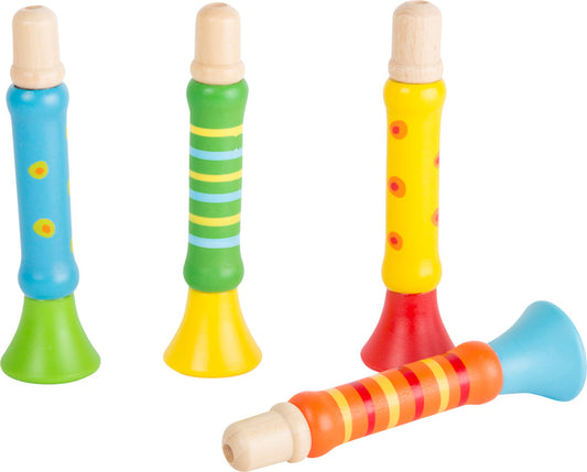 Small Foot Colourful Wooden Trumpets Musical Instrument