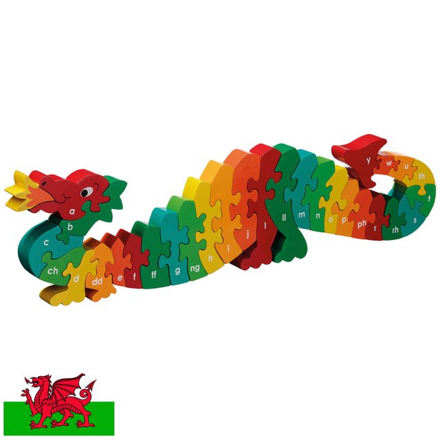 Lanka Kade Wooden WELSH Dazzle the Dragon a-y Jigsaw Puzzle