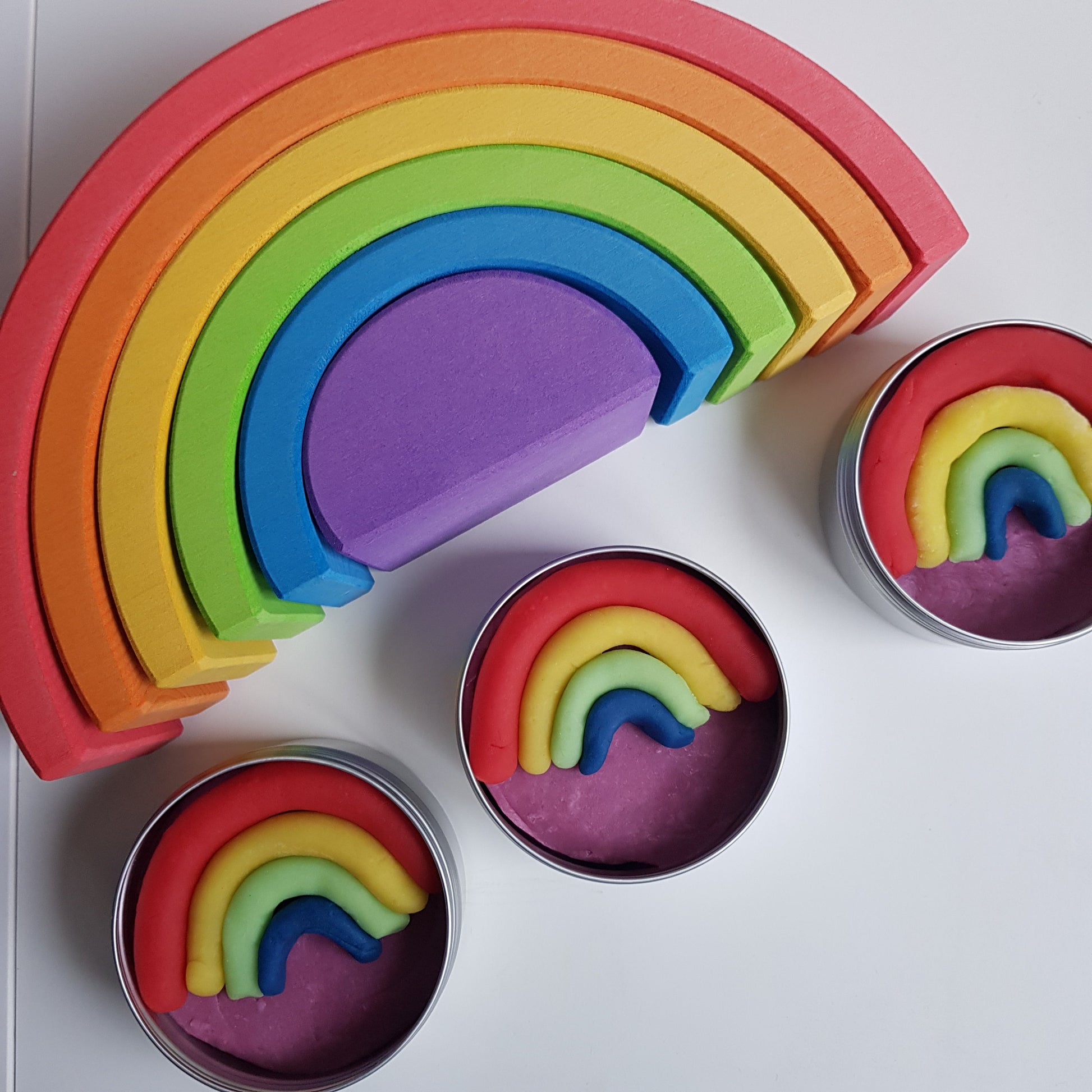 Rainbow Playdough Limited Edition - Hello! Playdough! and TickiT Rainbow Architect