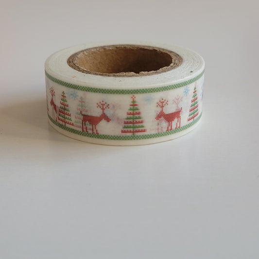 Reindeer & Trees Washi Paper Tape 10m