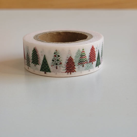 Winter Firs Washi Paper Tape 10m