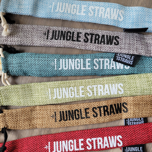 TFI Bamboo Straws With Jute Pouch