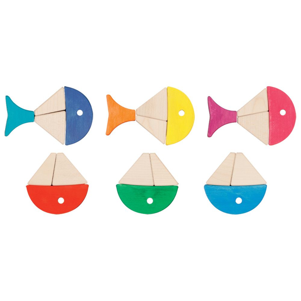 6 Colourful Fish / Boats