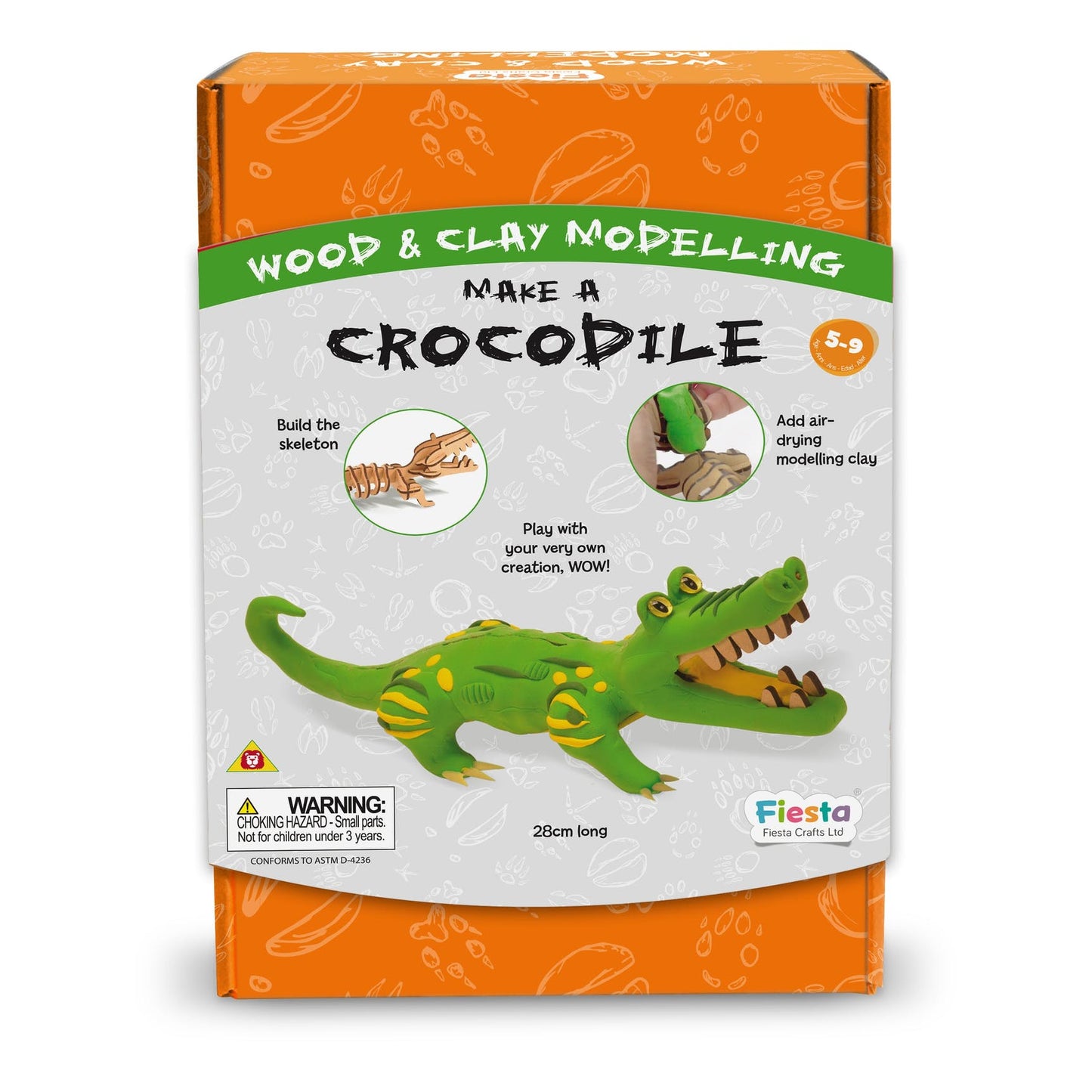 Wood & Clay Modelling Crocodile