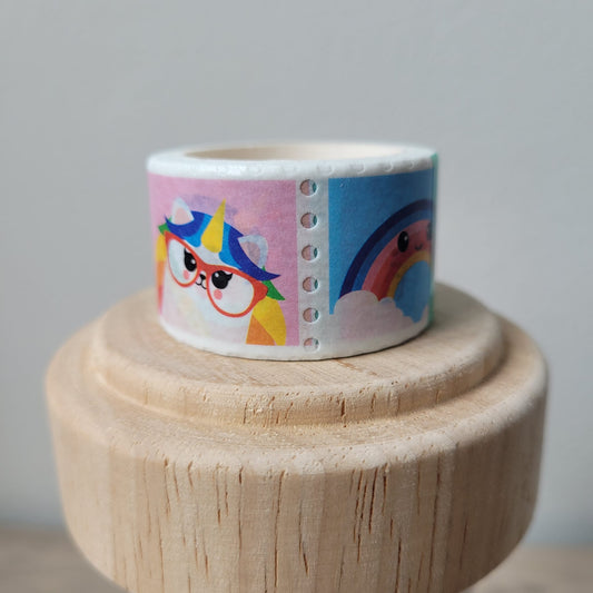 Rainbow Perforated Stamp Washi Paper Tape