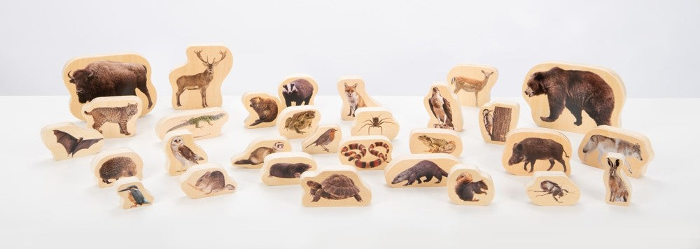 Wooden Forest Animal Blocks