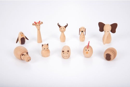 Wooden Animal Friends Pack of 10