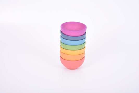 Rainbow Wooden Bowls
