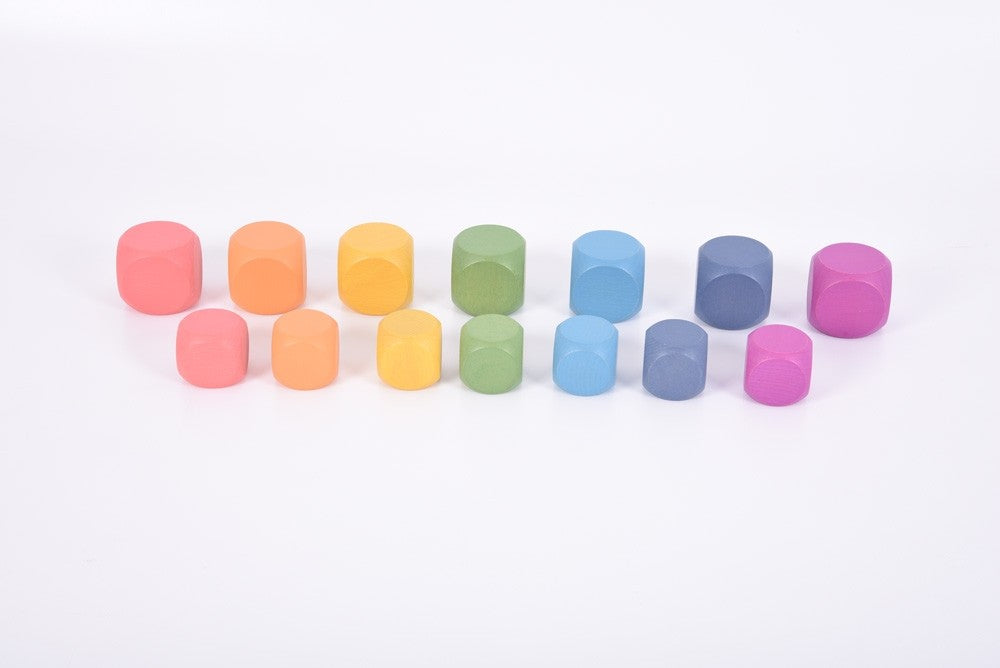 Rainbow Wooden Cubes