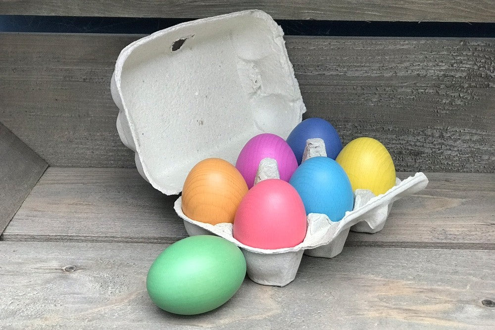 Rainbow Wooden Eggs
