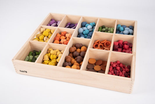 Wooden Sorting Tray - 14 Section