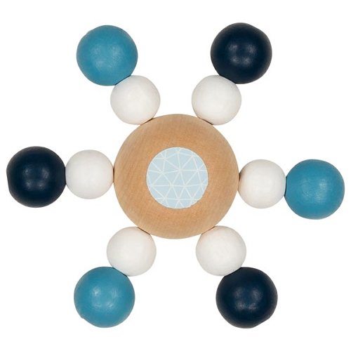 Touch Ring Spinning Top With Pearls Trendline - Blue