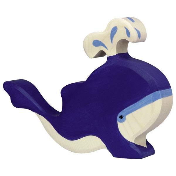 Holztiger Blue Whale with Fountain 80195