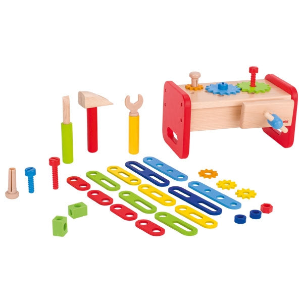 Goki Wooden Workbench Tool Set Toy
