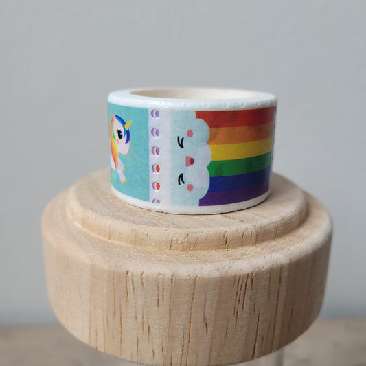 Rainbow Perforated Stamp Washi Paper Tape