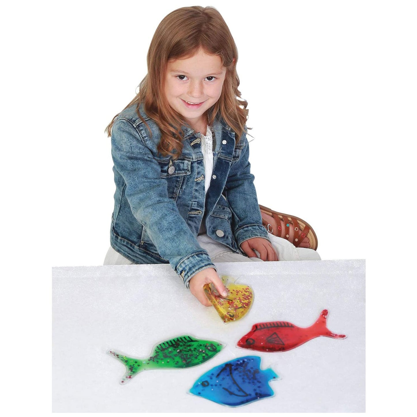 Sensory Gel Fish Shapes Tactile Colourful Special Need Toy