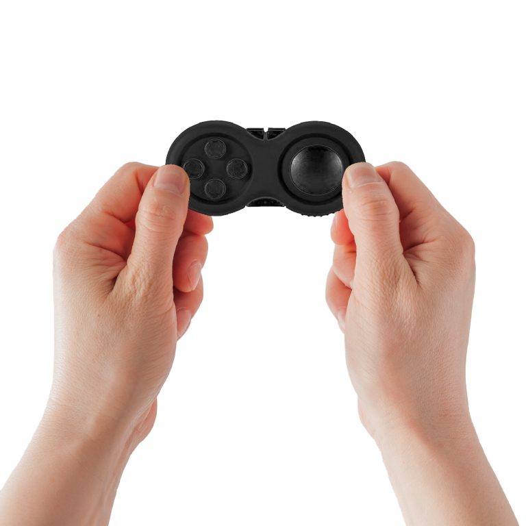 Fidget Pad Toys, Fidget Controller Stress 9 Fidget Functions Fidget Toy For Stress Relief – Black Buttons
