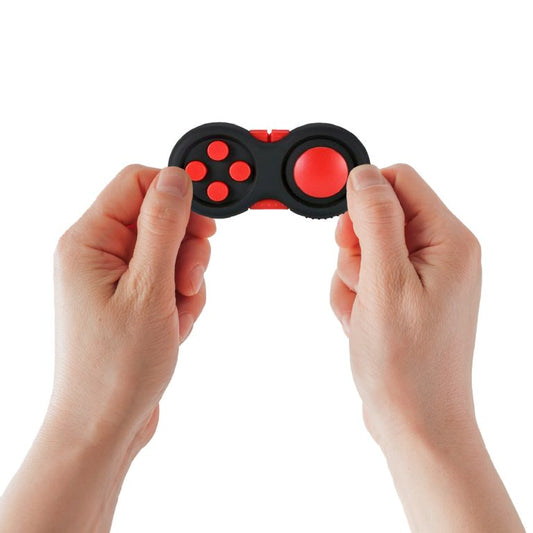 Fidget Pad Toys, Fidget Controller Stress 9 Fidget Functions Fidget Toy For Stress Relief – Red Buttons