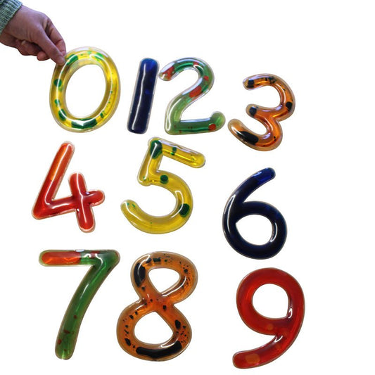 Senosry Gel Shapes Squidgy Sparkle Numbers Fidgeting Toy