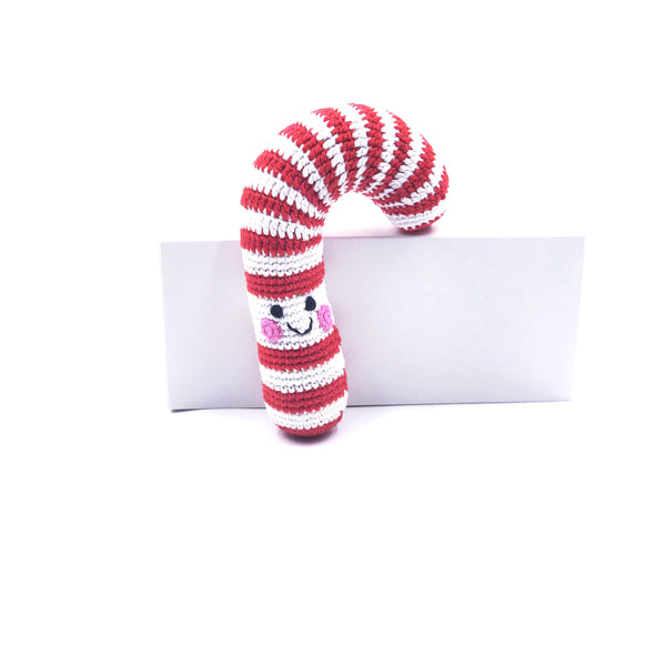 Friendly Christmas Rattle Candy Cane