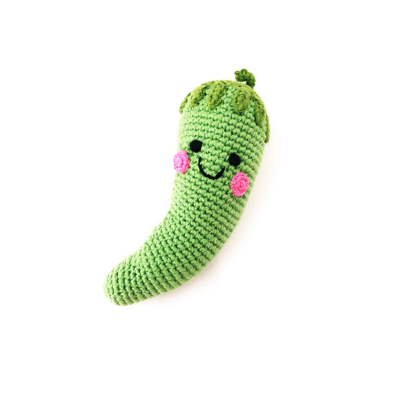 Friendly Vegetable Rattle - Green Chilli