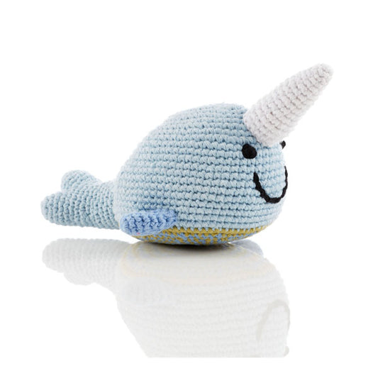 Narwhal Rattle - Blue