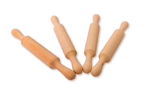 Small Wooden Rolling Pins - Pack of 4