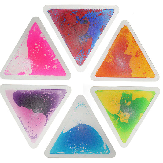 6 x Sensory Liquid Floor Tiles Equilateral Triangle Shapes