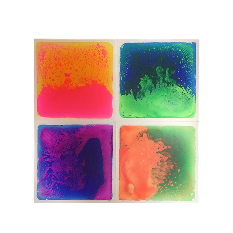 4 x UV Sensory Liquid Floor Tiles UV Light Toy – 40x40cm