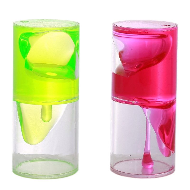 Mini Ooze Tubes Green & Pink Liquid Timer Calming and Relaxing Sensory Special Needs Toy