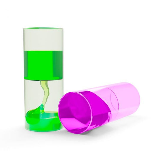 Mini Ooze Tubes Green & Pink Liquid Timer Calming and Relaxing Sensory Special Needs Toy