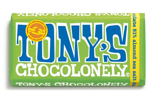 Tony's Chocolonely Dark Almond Sea Salt 51% Dark Chocolate