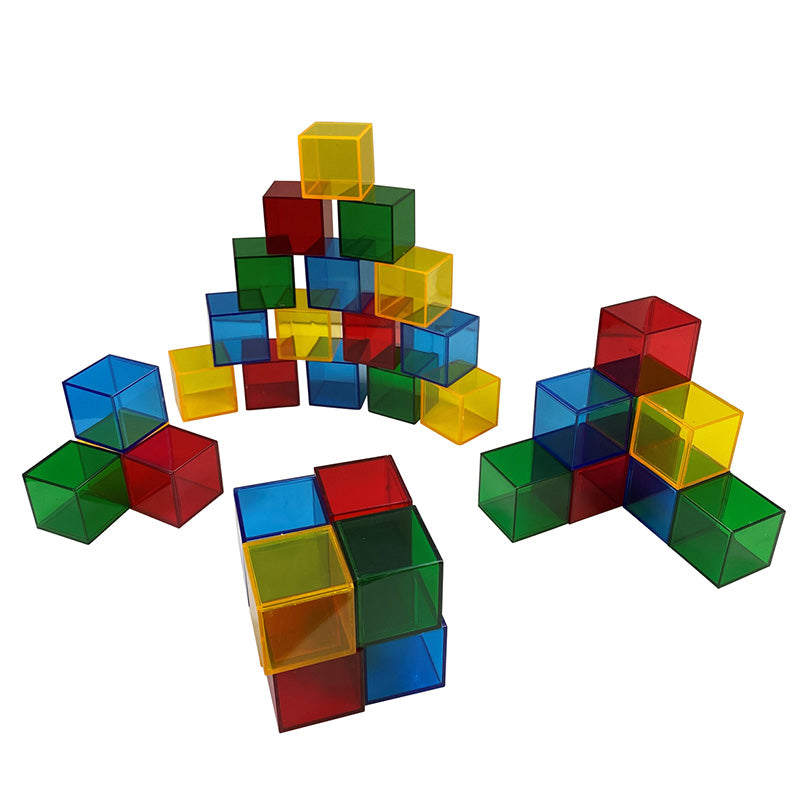 Translucent Cubes Construction Set (36 Pieces)
