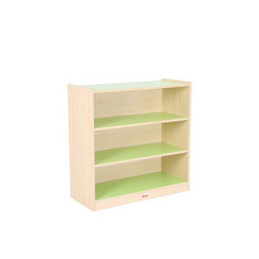 Pastel 3 Shelf Bookcase Green/Maple