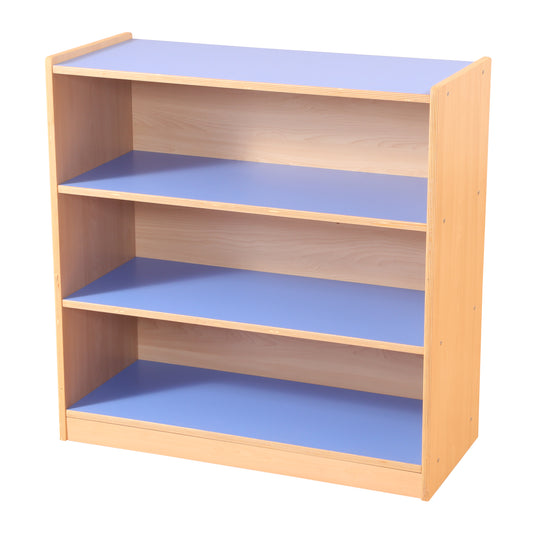 Pastel 3 Shelf Bookcase Blue/Maple
