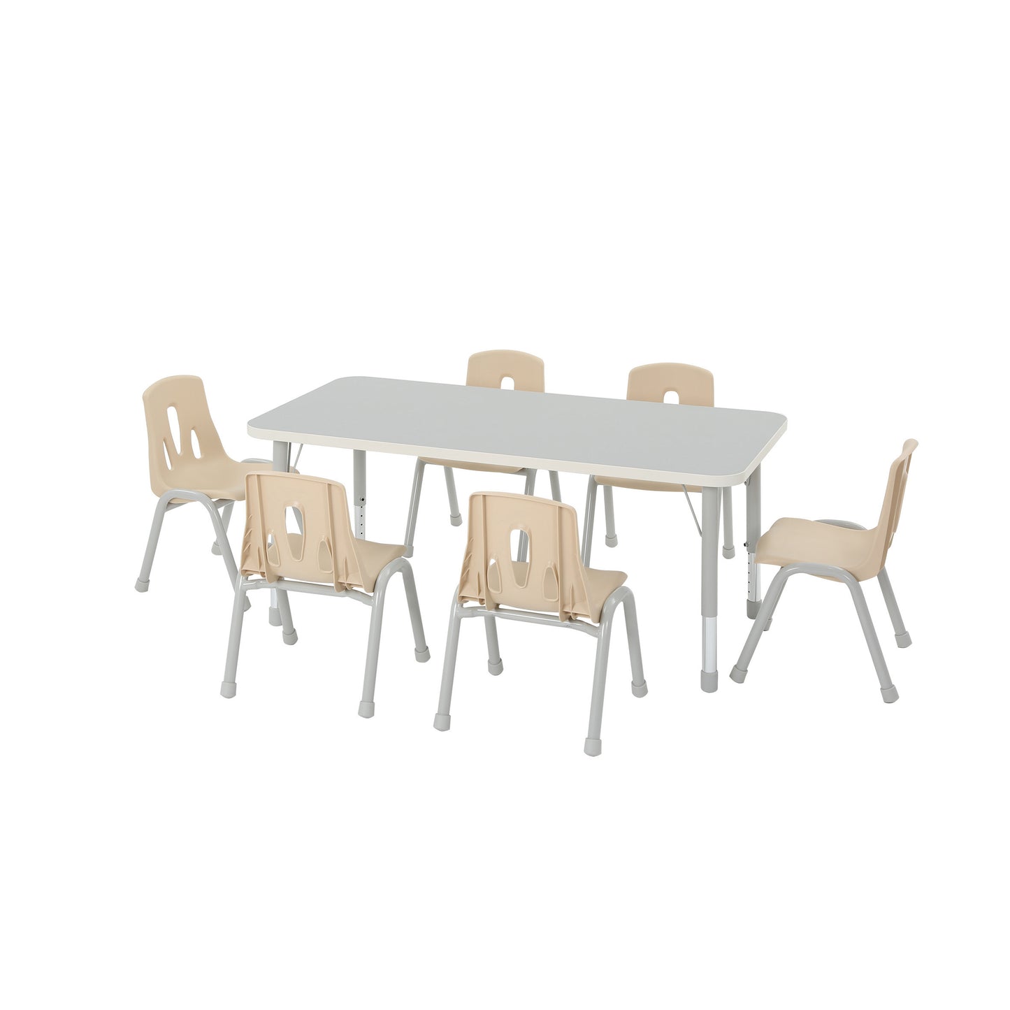 Thrifty Rectangular Table 6 Seater – Grey
