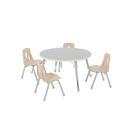 Thrifty Round Table 4 Seater – Grey