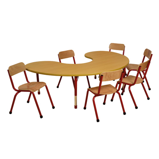 Milan Group Table Red – 6 Seater