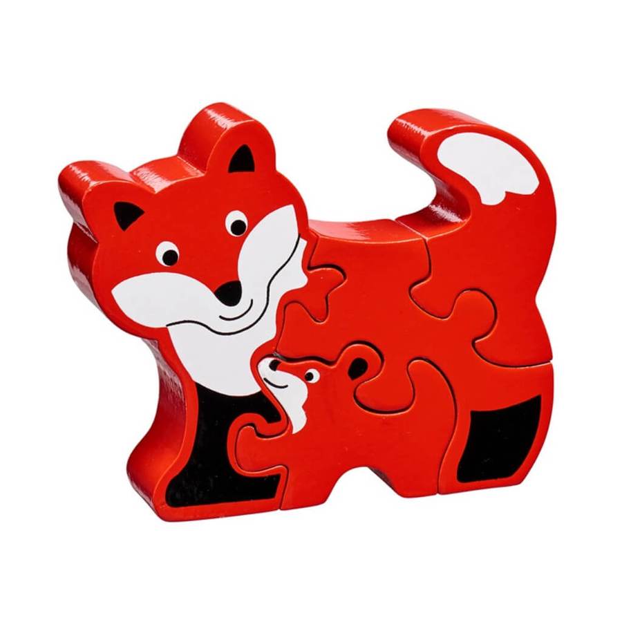 Lanka Kade Orange Fox and Baby Jigsaw Puzzle