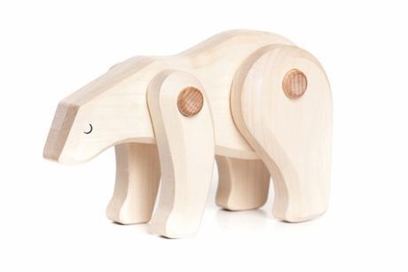 Polar Bear Wooden Toy - TOBE design