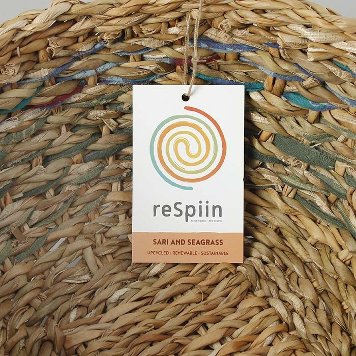reSpiin Round Sari & Seagrass Bowl