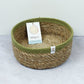 reSpiin Shallow Seagrass & Jute Basket - Medium - Natural/Green