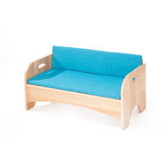 Zona Reading Sofa and Blue Cushion Set