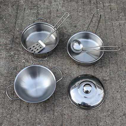 stainless steelpans outdoor play for mud kitchen